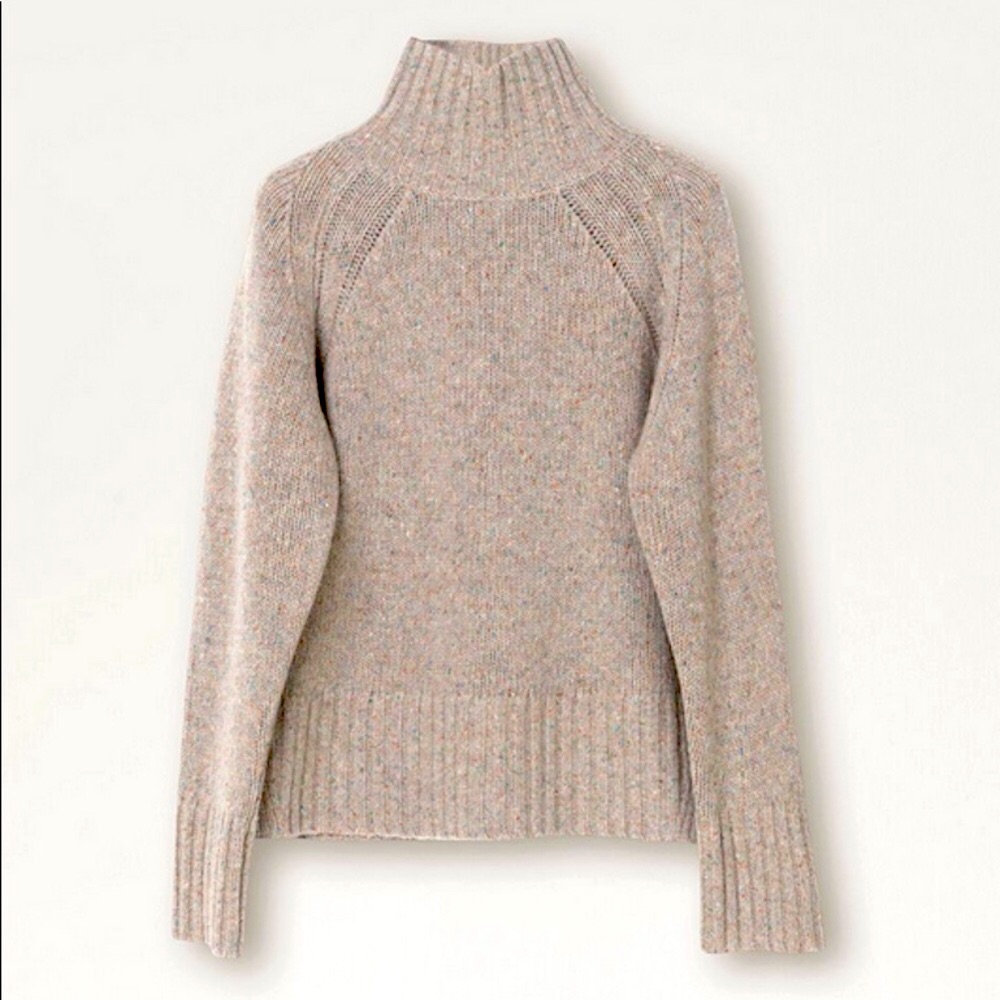 Knit By Malene Birger Vanesa Ribbed Multi Shades Woven Sweater